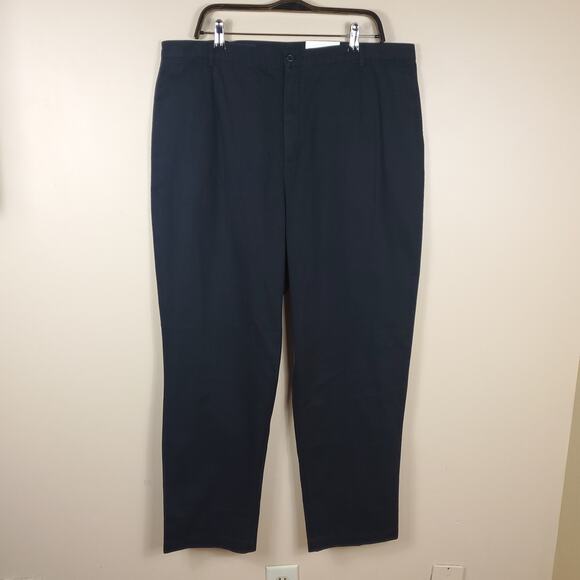 Lands' End Cotton Chinos Natural Fit in Black Size 22W - Picture 1 of 11